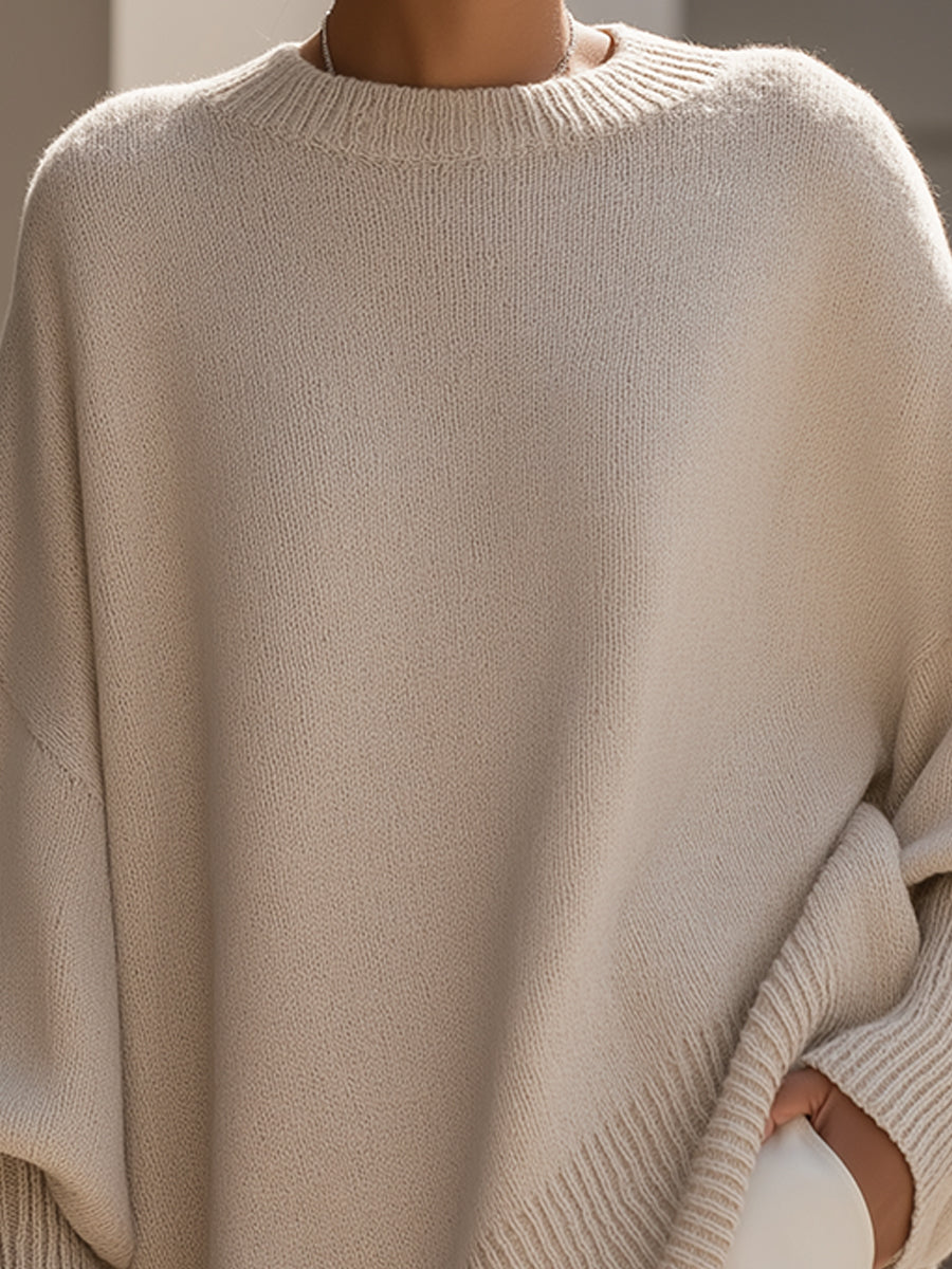 Jeanne | Pull ample en cachemire col rond