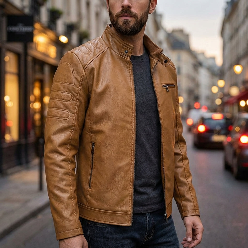 VESTE STYLE MOTO POUR HOMME