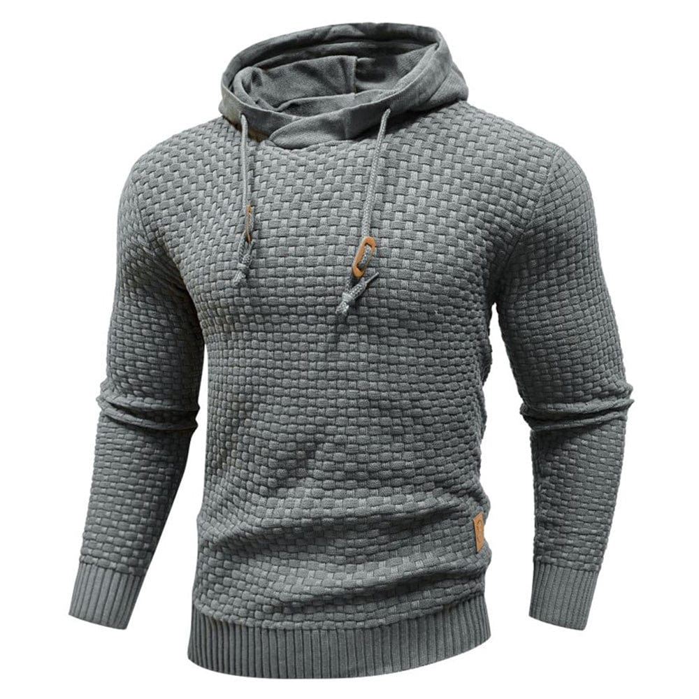 SWEAT À CAPUCHE CLASSIQUE EN LAINE POUR HOMME