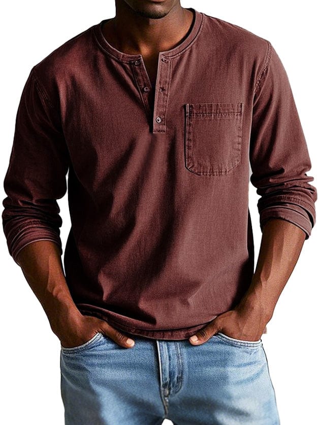CAMILLE CANNES | Polo Henley en coton premium — Manches longues