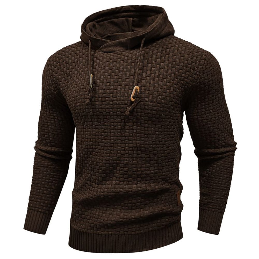 SWEAT À CAPUCHE CLASSIQUE EN LAINE POUR HOMME