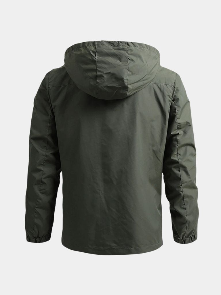 JULIEN | Veste imperméable en coton technique — coupe outdoor