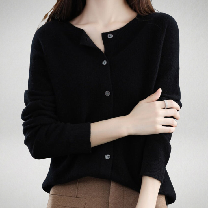 Isabelle | Cardigan cachemire col rond