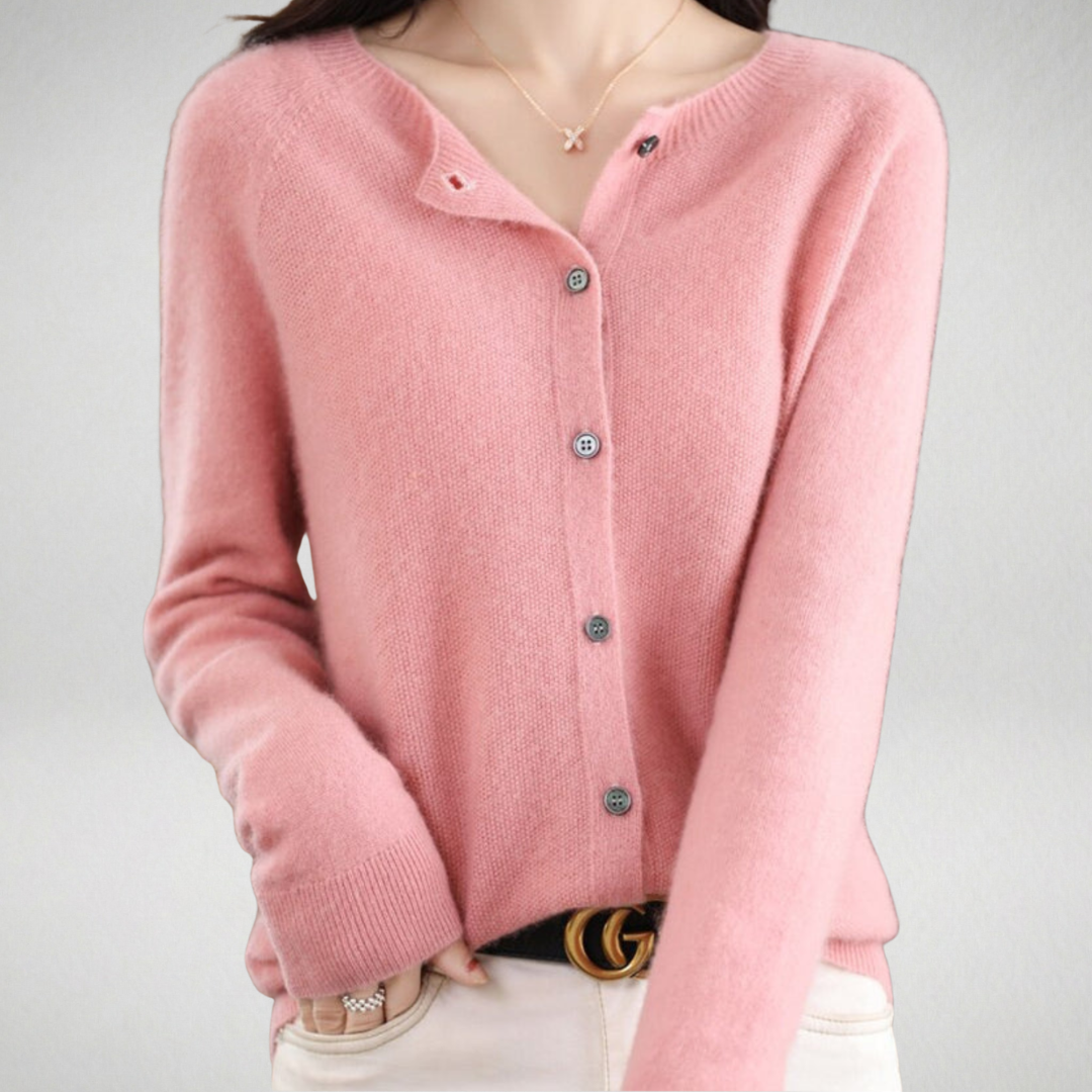 Isabelle | Cardigan cachemire col rond