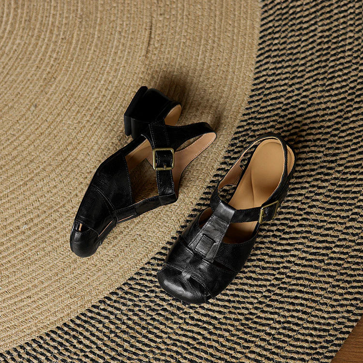 Amélie | Sandales en Cuir, Confort & Élégance Intemporelle