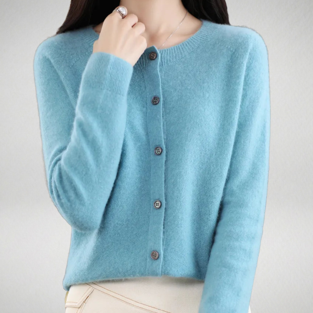 Isabelle | Cardigan cachemire col rond