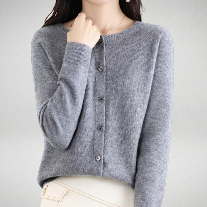 Isabelle | Cardigan cachemire col rond