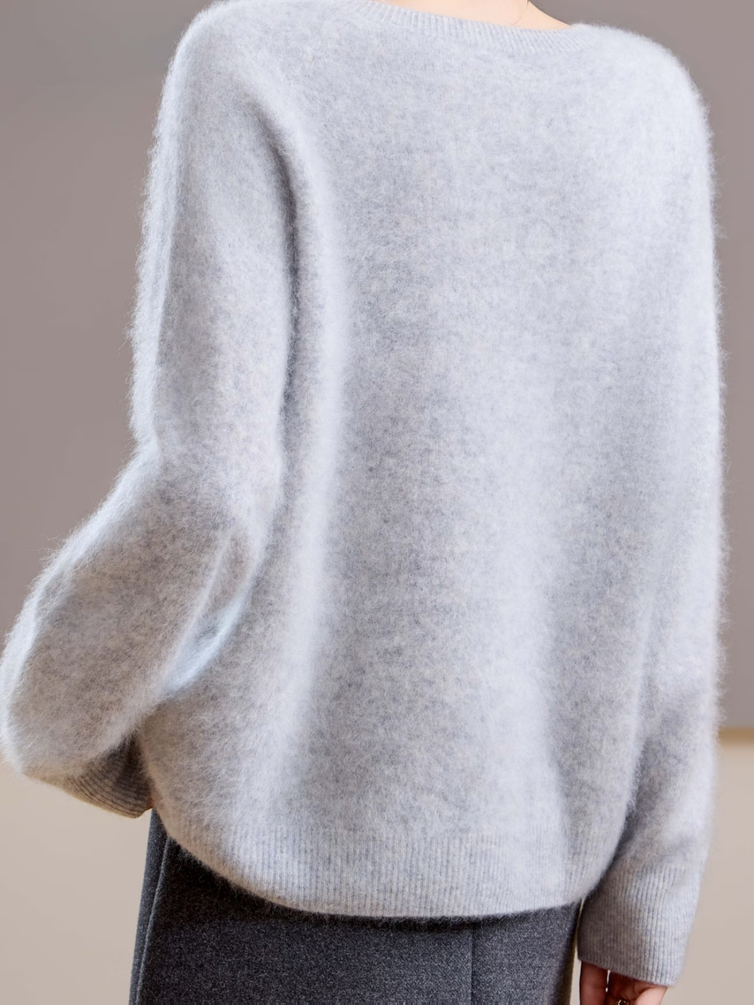 Hélène | Pull cachemire brossé col rond