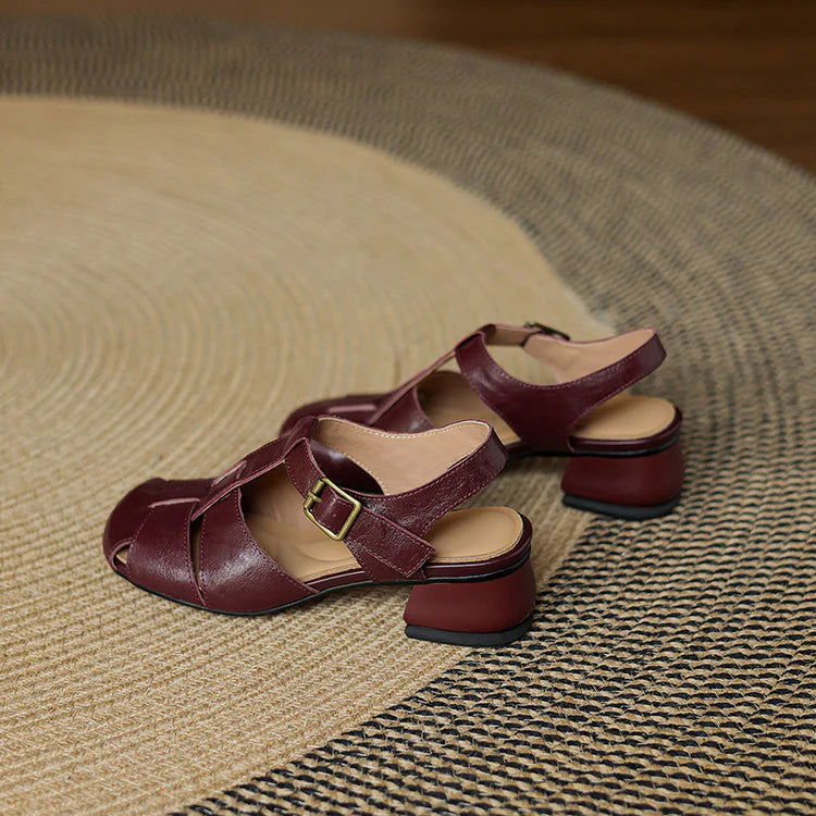 Amélie | Sandales en Cuir, Confort & Élégance Intemporelle