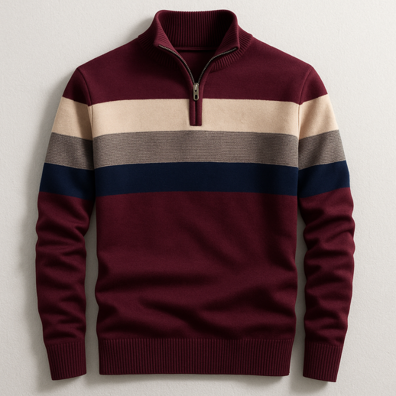 PULLOVER AVEC ZIP POUR HOMME