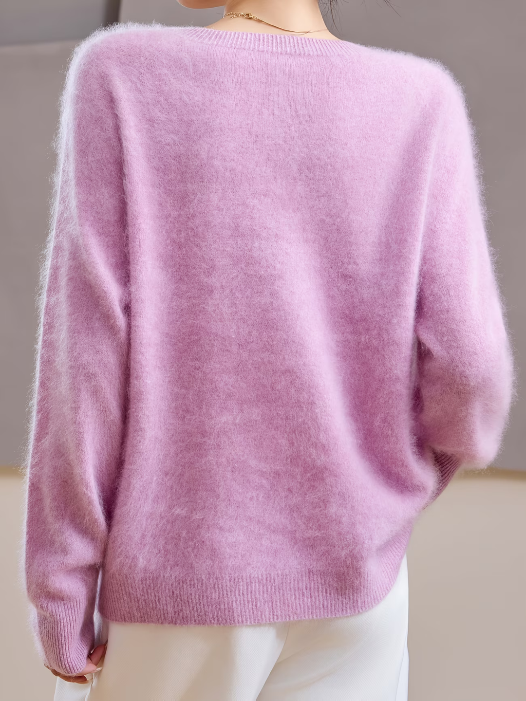 Hélène | Pull cachemire col rond pastel