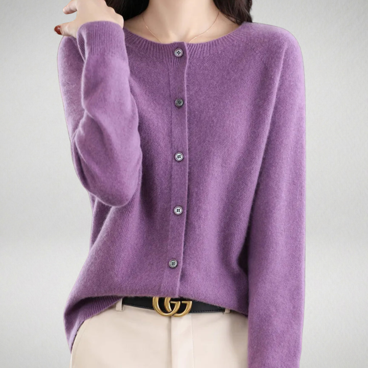 Isabelle | Cardigan cachemire col rond