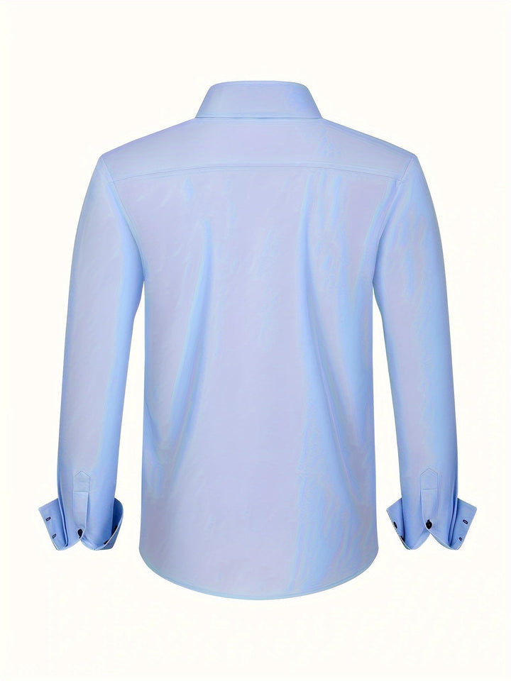ALBERTO | CHEMISE ÉLÉGANTE LÉGÈRE AVEC DÉTAILS CONTRASTÉS