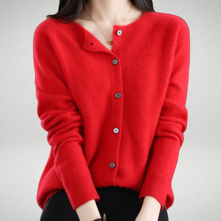 Isabelle | Cardigan cachemire col rond