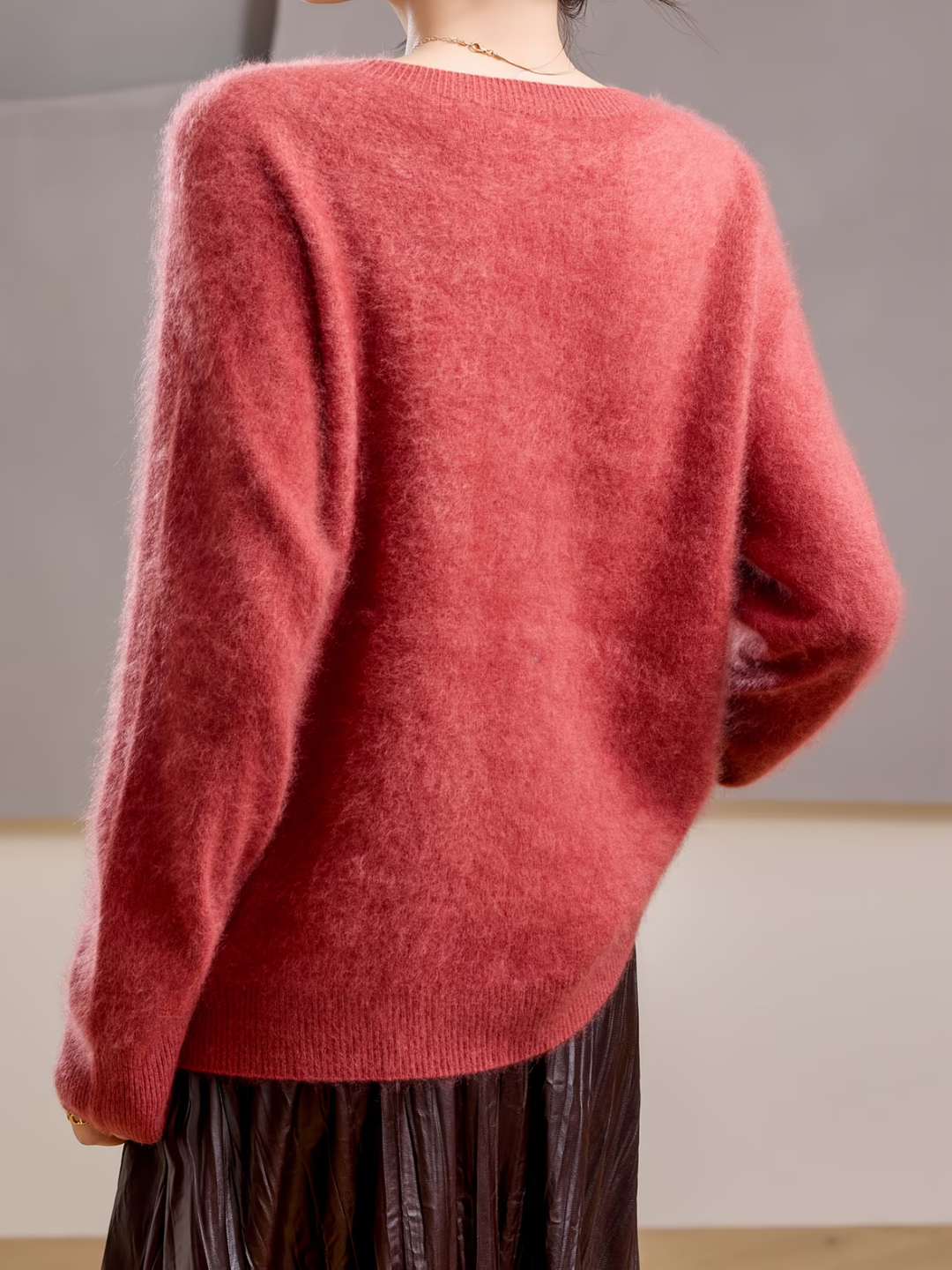 Hélène | Pull cachemire brossé col rond