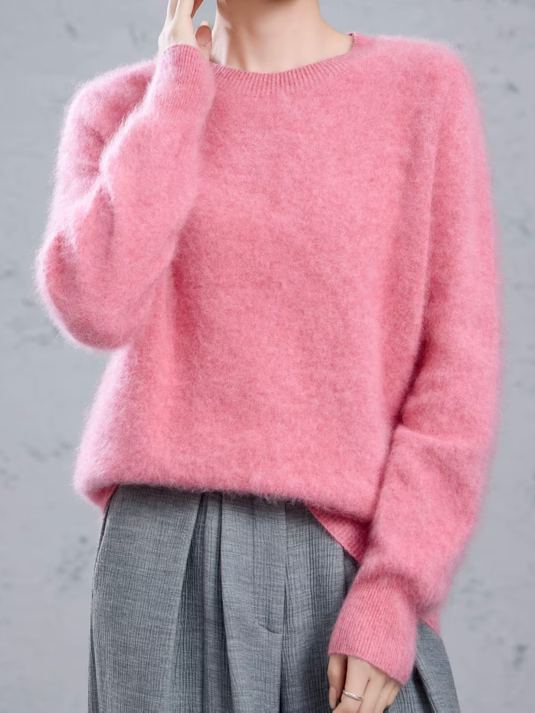 Hélène | Pull cachemire col rond pastel