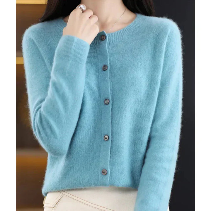 Majura | Cardigan en cachemire col rond boutonné