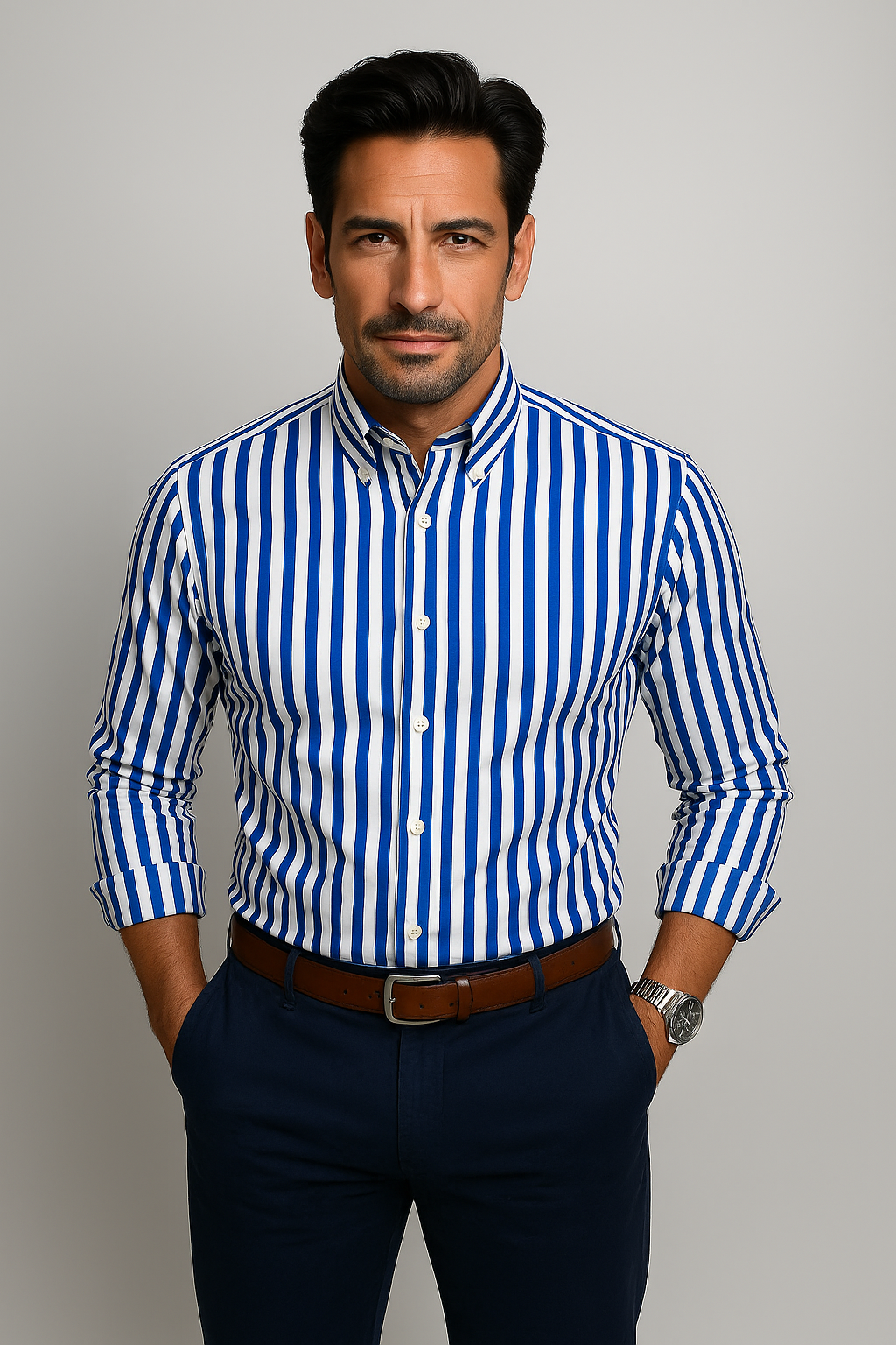 Elegant Shirt with Stripes