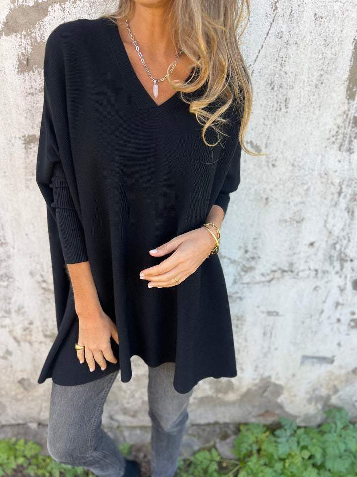 Adare | Pull long en cachemire col V