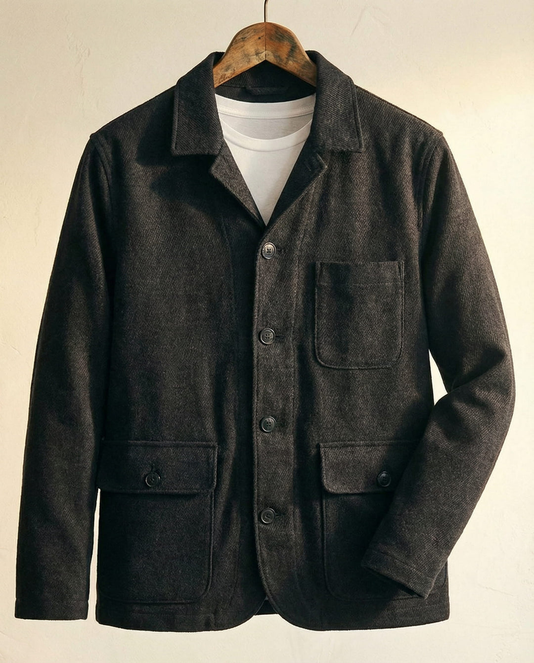 MARCEL | Veste chore en velours côtelé — trois poches plaquées