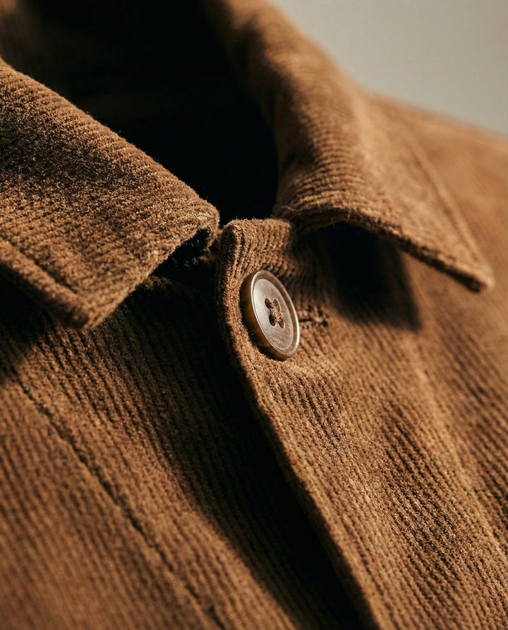 MARCEL | Veste chore en velours côtelé — trois poches plaquées