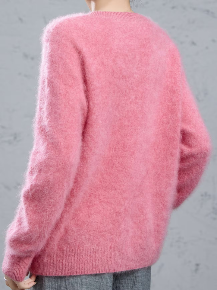 Hélène | Pull cachemire col rond pastel