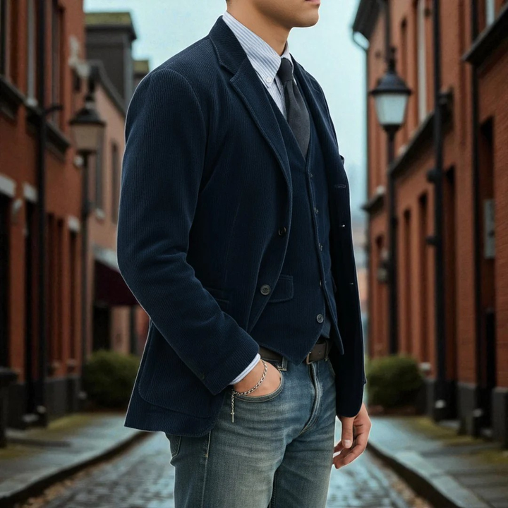 ENSEMBLE LE BLAZER RAFFINÉ EN VELOURS CÔTELÉ POUR HOMME
