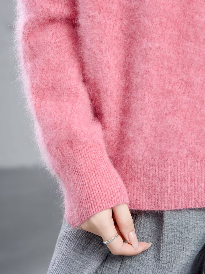 Hélène | Pull cachemire col rond pastel