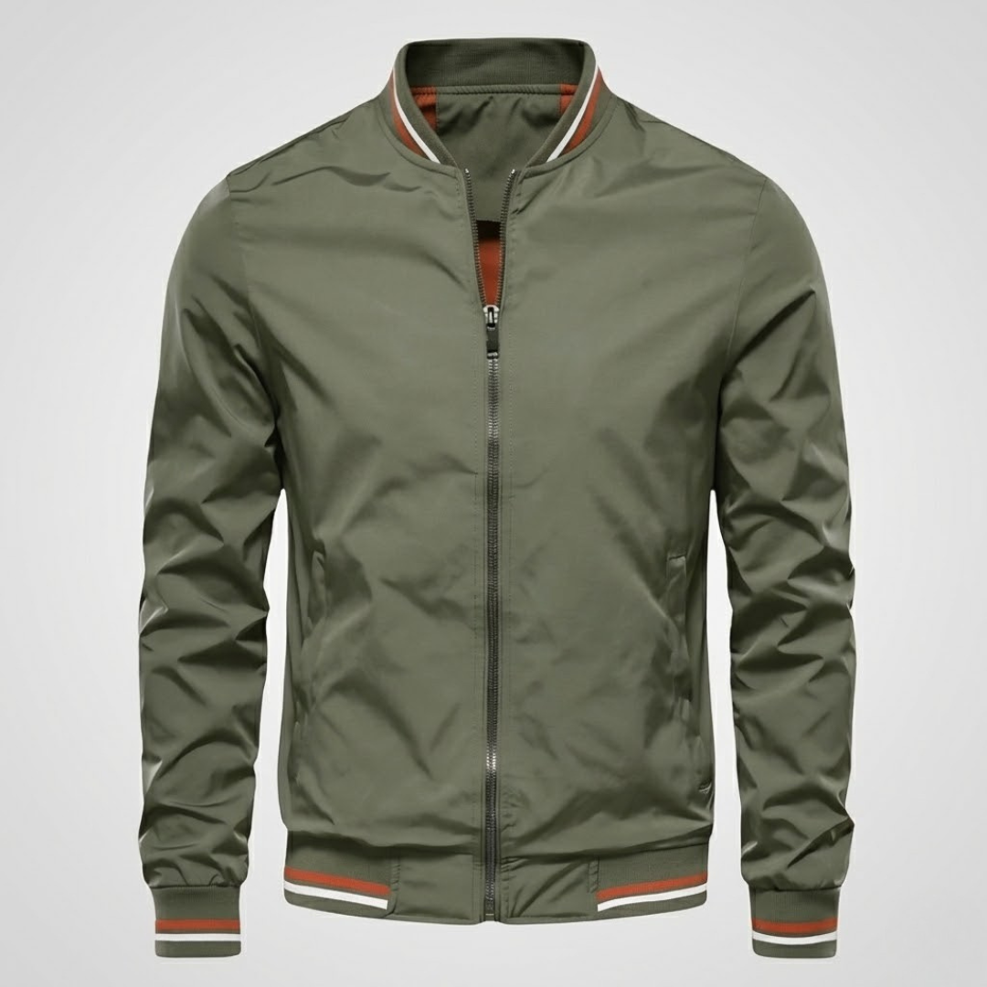 DIDIER | Blouson teddy en microfibre — bords contrastés