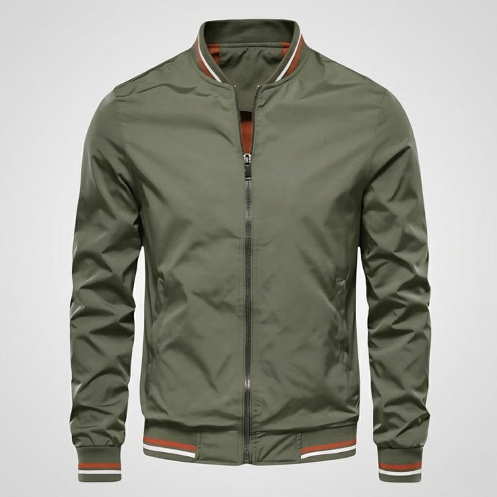 DIDIER | Blouson teddy en microfibre — bords contrastés