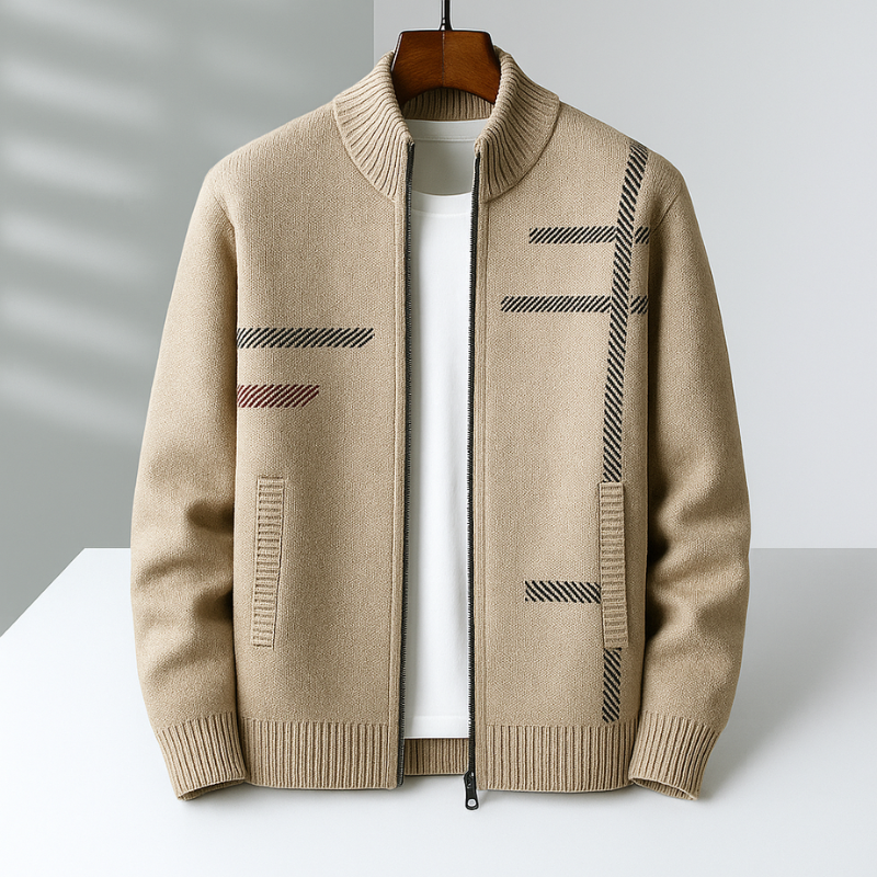 VESTE EN MAILLE ZIPPÉE POUR HOMME