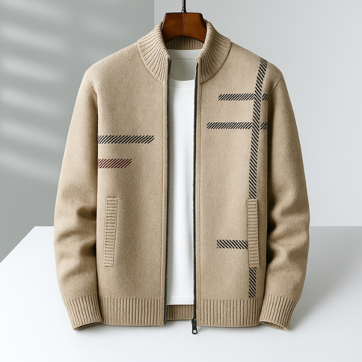 VESTE EN MAILLE ZIPPÉE POUR HOMME