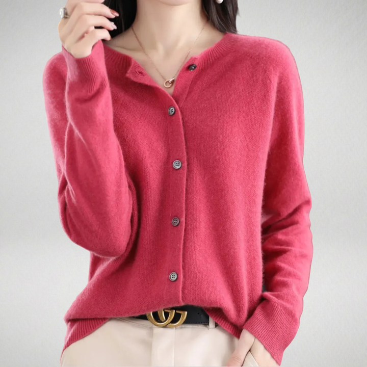 Isabelle | Cardigan cachemire col rond