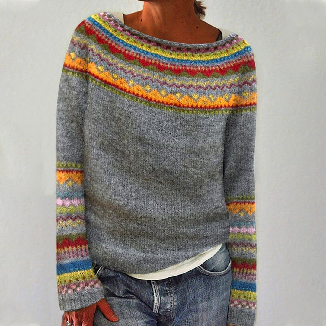 Aurore | Pull Jacquard en Cachemire & Laine Mérinos