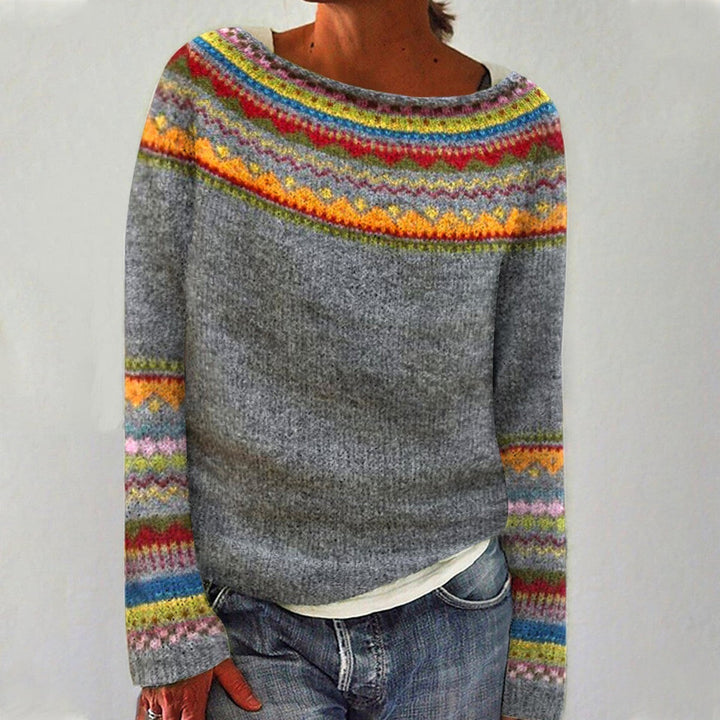 Aurore | Pull Jacquard en Cachemire & Laine Mérinos
