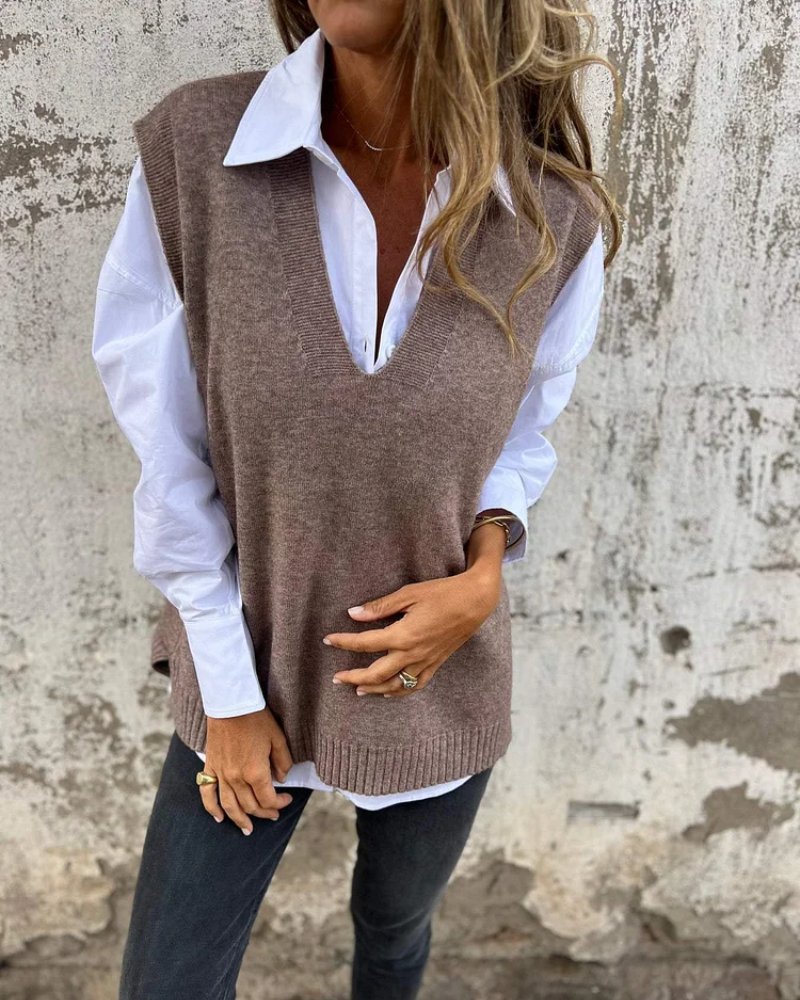 Nathalie | Gilet en cachemire col V