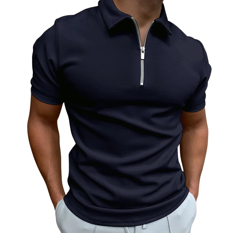 GREGORIO | POLO MODERNE AVEC ZIP MI-HAUT