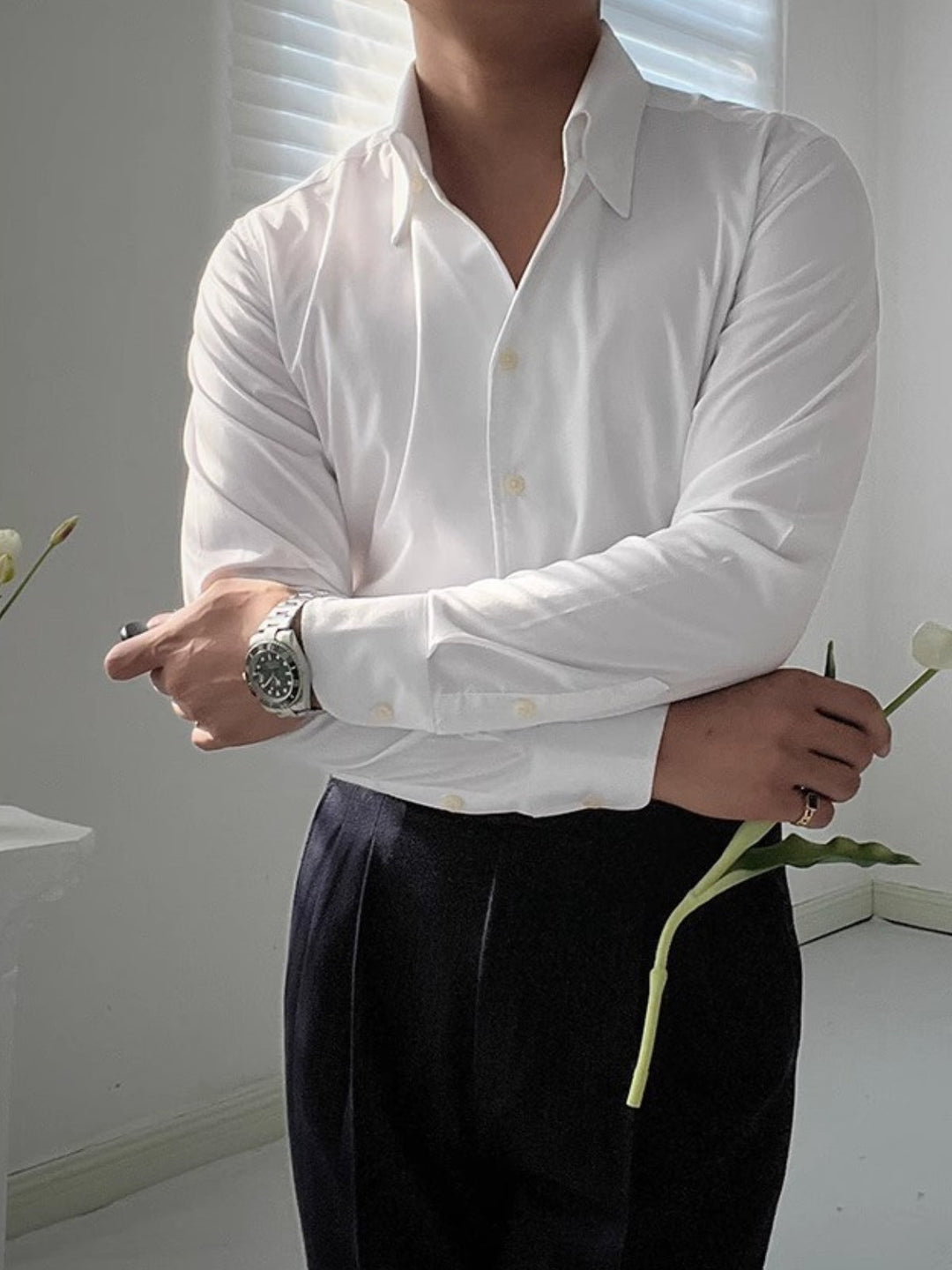 LUGINO | CHEMISE ATHLÉTIQUE ITALIENNE POUR HOMME EN BAMBOU