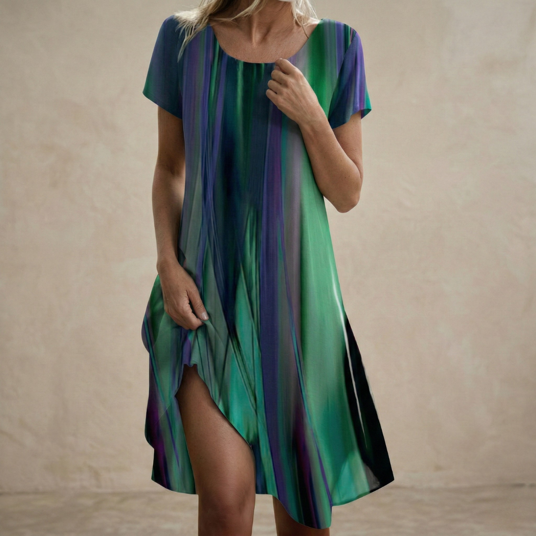 Amandine | Robe fluide aux nuances profondes