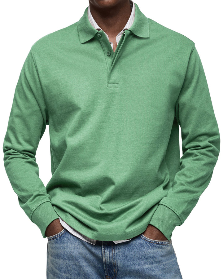 POLO ÉLÉGANT À MANCHES LONGUES POUR HOMME