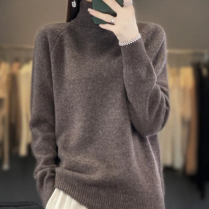 Alice | Pull en cachemire col montant