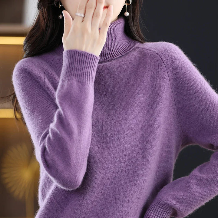 Alice | Pull en cachemire col montant