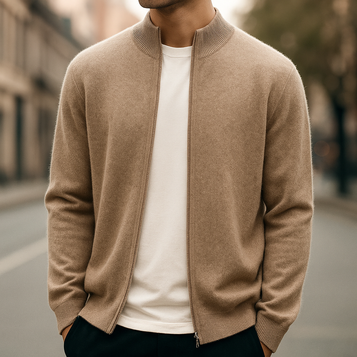 CARDIGAN ZIPPÉ EN MAILLE POUR HOMME