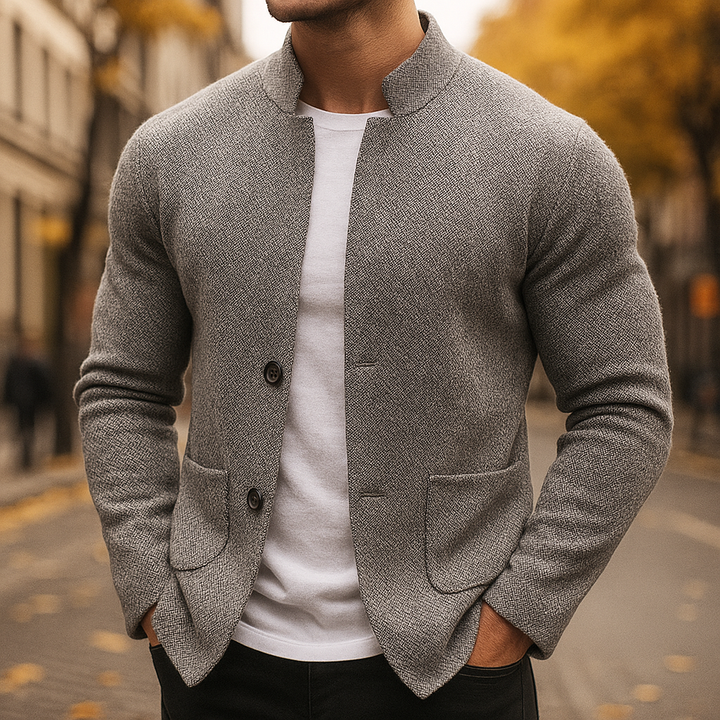 CARDIGAN EN LAINE TRICOTÉE FOR MEN