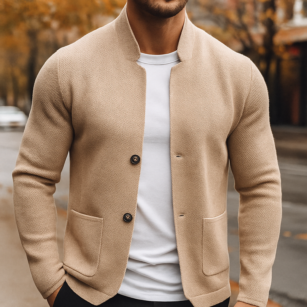 CARDIGAN EN LAINE TRICOTÉE FOR MEN