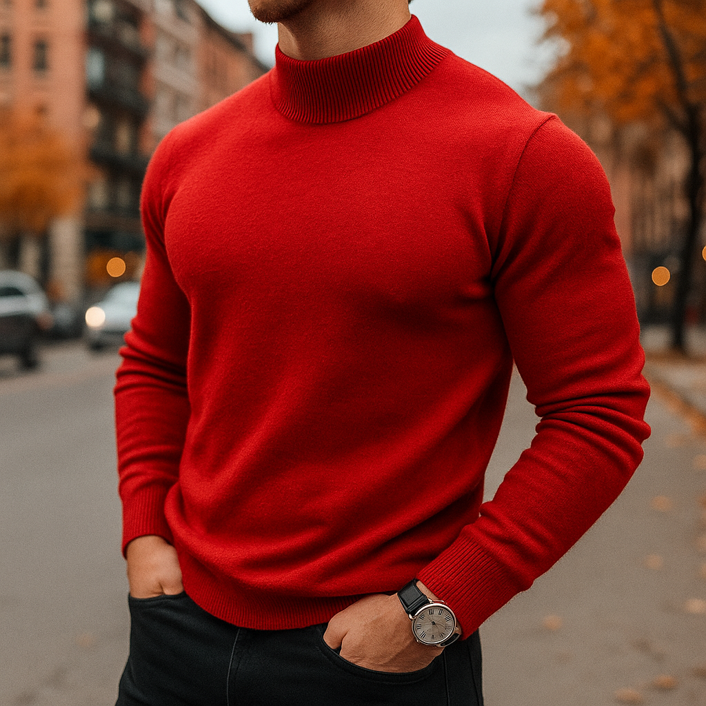 PULL DEMI-COL POUR HOMMES