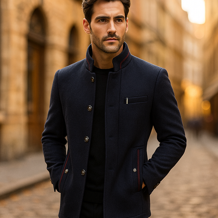 MANTEAU EN MÉLANGE DE LAINE POUR HOMME
