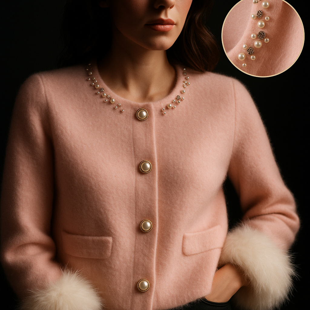 Madeleine | Gilet en cachemire perlé