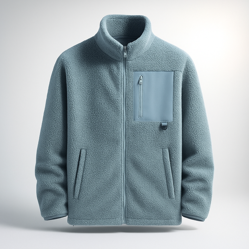 VESTE EN POLAIRE AVEC ZIP POUR HOMMES