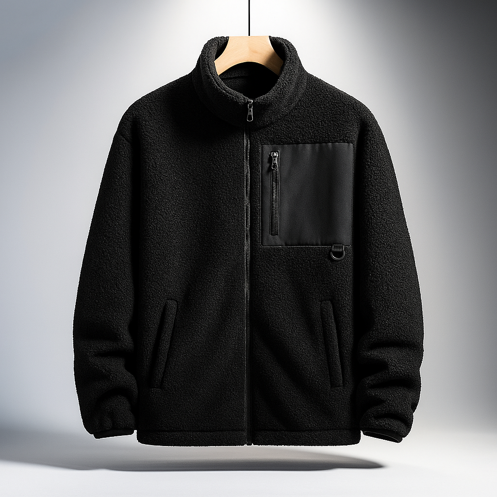 VESTE EN POLAIRE AVEC ZIP POUR HOMMES